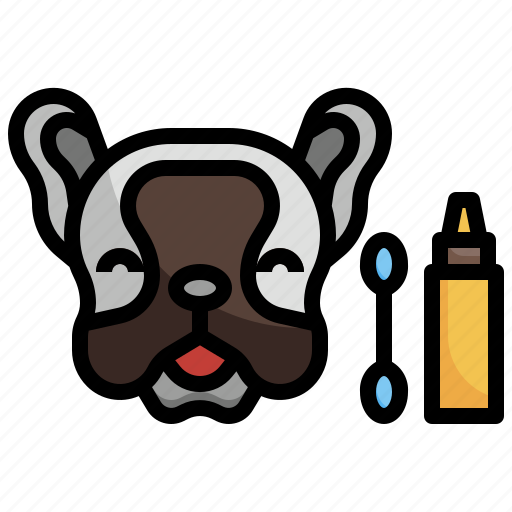 Ear, cleaning, cotton, swab, dog, healthcare, medical icon - Download on Iconfinder