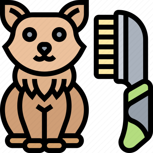 Pet, grooming, hair, fur, brush icon - Download on Iconfinder
