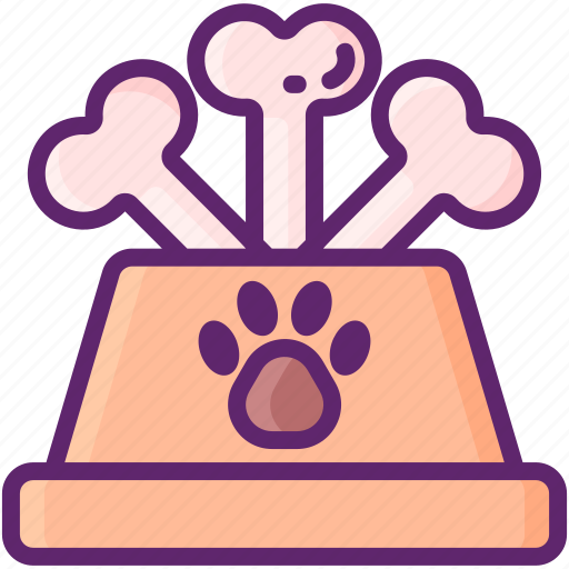 Bones, bowl, dog, food icon - Download on Iconfinder