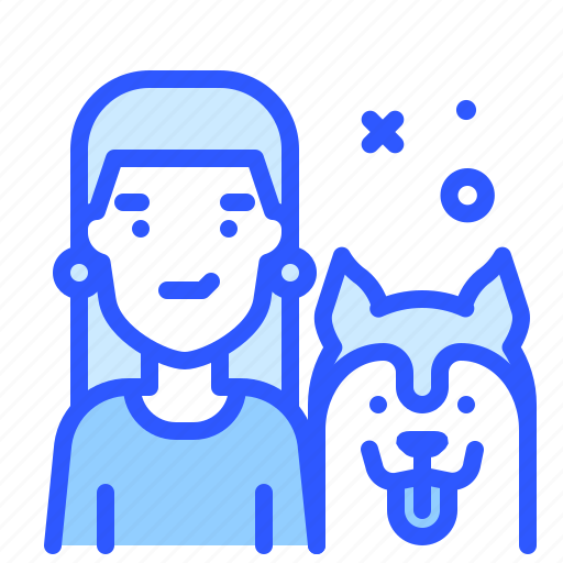 Dog, woman, animal, care icon - Download on Iconfinder