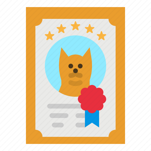 Breed, certificate, files, pedigree, pet icon - Download on Iconfinder