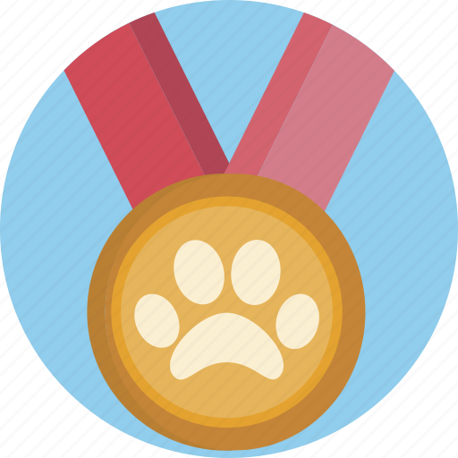 Award, dog, gold, medal, paw, pet, petshop icon - Download on Iconfinder