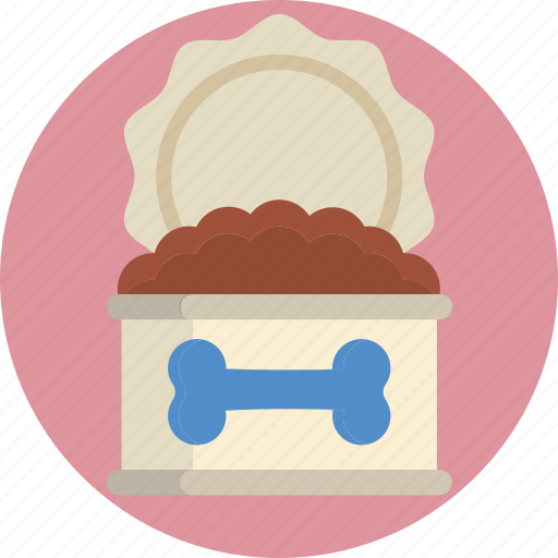 Bone, canned, dog, food, illustration, open, petshop icon - Download on Iconfinder