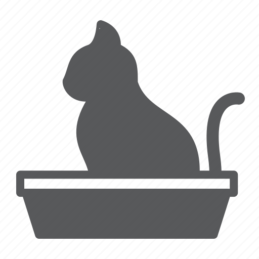 Cat, pet, tray, sandbox, sit, litter, toilet icon - Download on Iconfinder