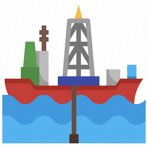 Drill, ship, petroleum, boat, fuel icon - Download on Iconfinder