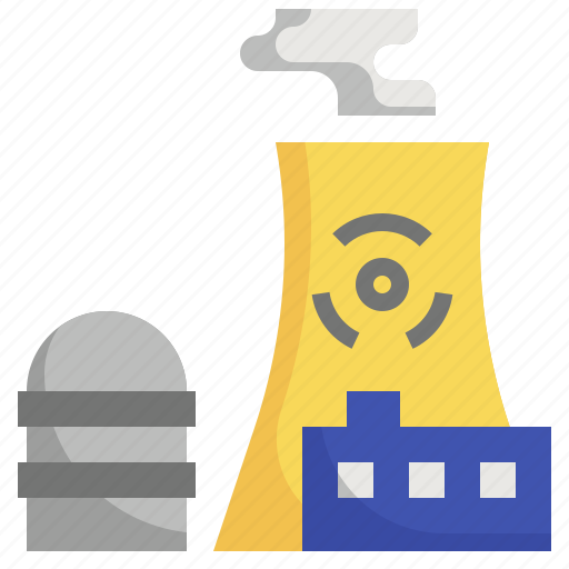 Nuclear, plant, energy, power, chimney, pollution icon - Download on Iconfinder