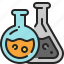 lab, flask, oil, research, chemistry, laboratory, science 