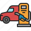 refill, oil, gas, petrol, station, fuel, car 