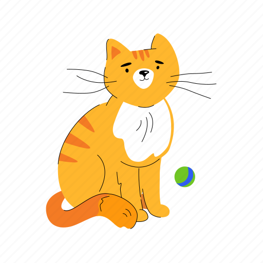 Animal, cat, pet, playing illustration - Download on Iconfinder