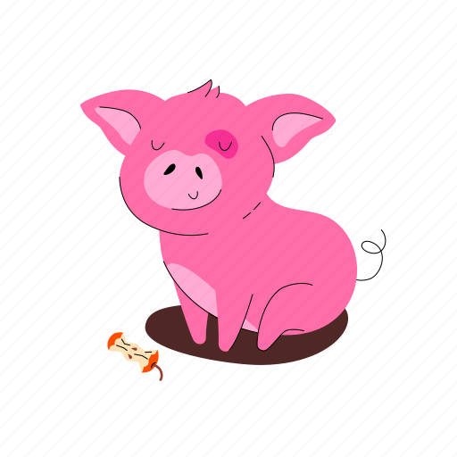 Animal, piglet, pig, domestic illustration - Download on Iconfinder