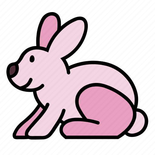 Animal, bunny, mammal, pet, pink, rabbit, wildlife icon - Download on Iconfinder