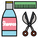 cleaning, comb, pet, pets, scissors, shampoo, treatment