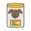 can, canned, dog, feed, food, meal, pet 