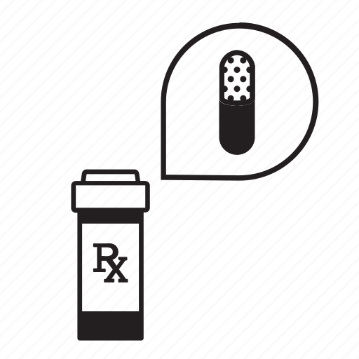 Bottle, medical, pills, rx, capsule, medicine, prescription icon - Download on Iconfinder