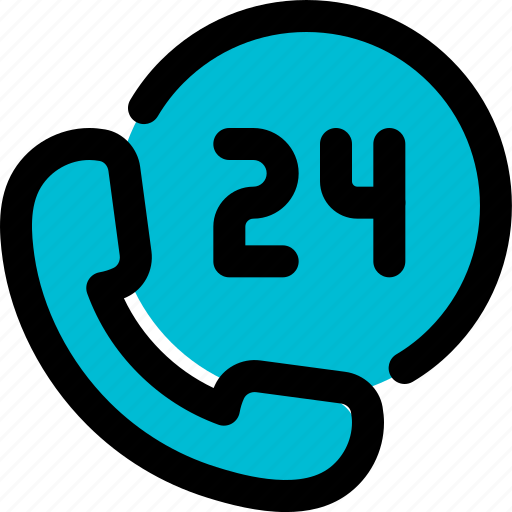 Telephone, twenty four, hour, call icon - Download on Iconfinder