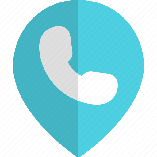 Pin, telephone, phone, location icon - Download on Iconfinder
