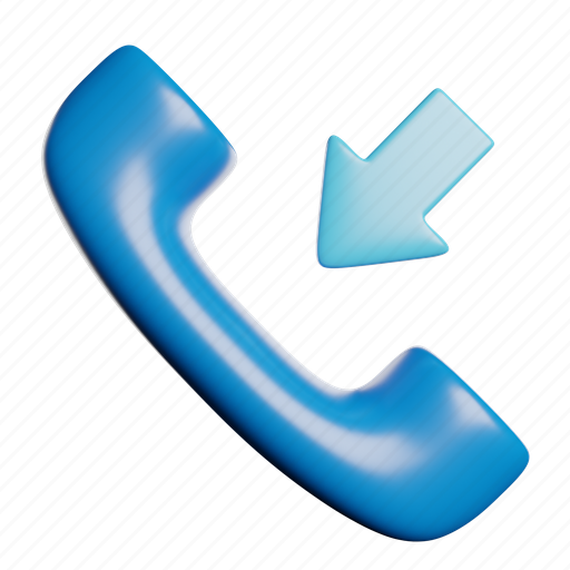 Incoming, call, phone 3D illustration - Download on Iconfinder