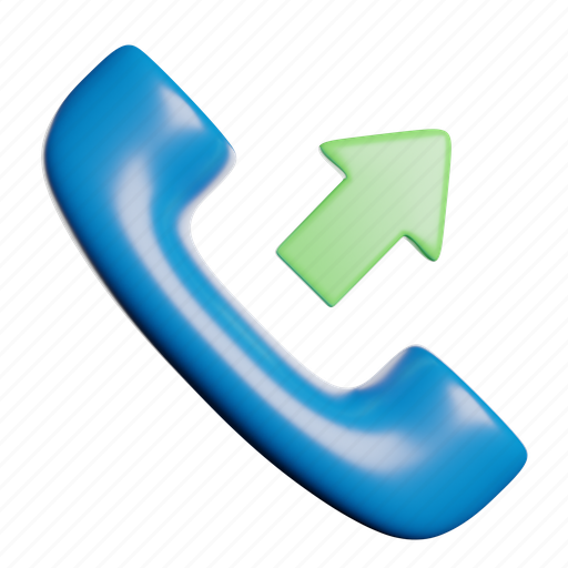 Outgoing, call, phone, support, smartphone, telephone 3D illustration - Download on Iconfinder