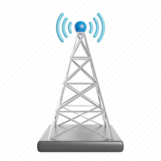 Signal, tower, 1 3D illustration - Download on Iconfinder
