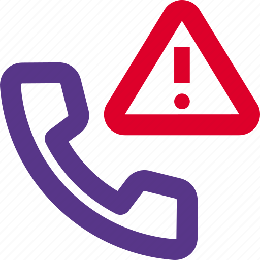 Phone, warning, call, danger icon - Download on Iconfinder