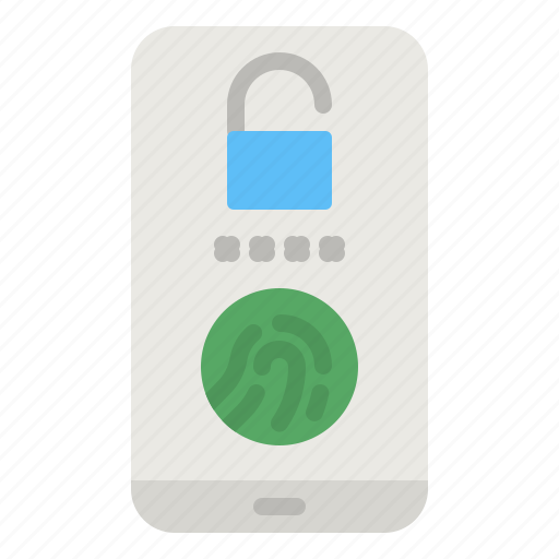Fingerprint, touch, smartphone, security, lock icon - Download on Iconfinder