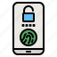 fingerprint, touch, smartphone, security, lock 