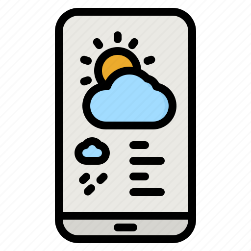 Weather, climate, smartphone, cloud, technology icon - Download on Iconfinder