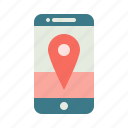 application, direction, location, marker, mobile phone, navigation, smartphone