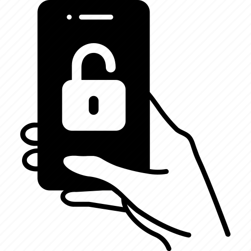 Lock, block, screen, phone, unlock, finger icon - Download on Iconfinder