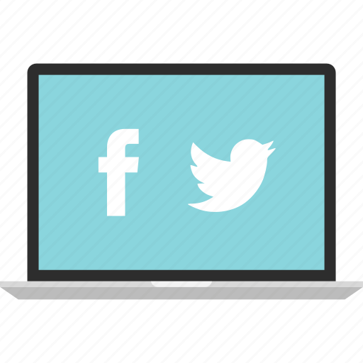 Facebook, laptop, online, twitter icon - Download on Iconfinder