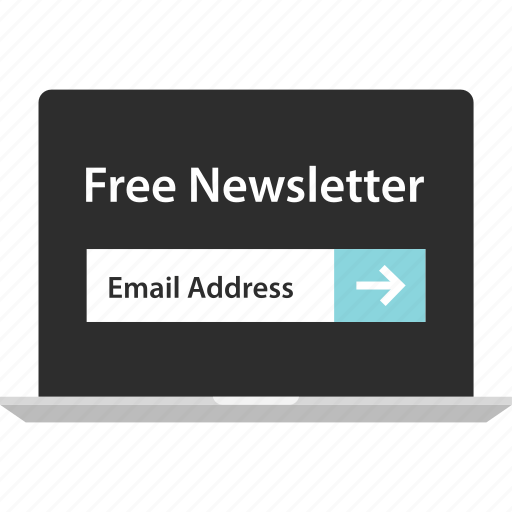 Free, laptop, newsletter, online, sign, up icon - Download on Iconfinder