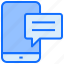 mobile, message, phone, chat, device, smartphone, ui 