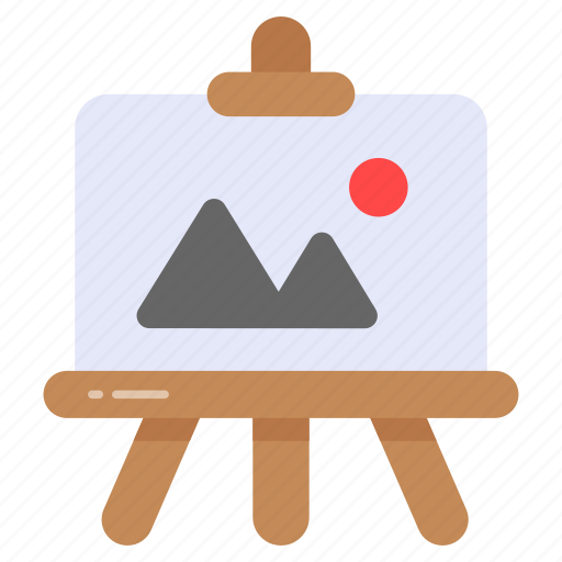 Painting, canvas, hills, mountain, sun, art, artwork icon - Download on Iconfinder
