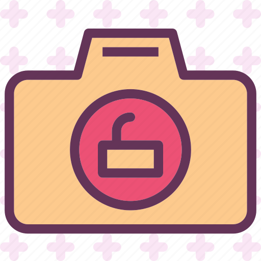 Camera, device, photography, photoshoot, unlock icon - Download on Iconfinder