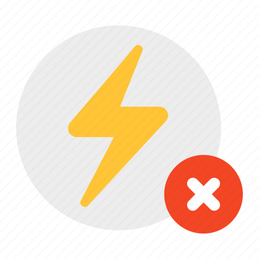 Flash off, no flash, no flashlight, no lightning, flash cancel icon - Download on Iconfinder