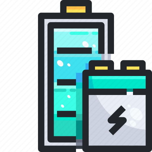 Battery, electronics, full, level, status, technology icon - Download on Iconfinder