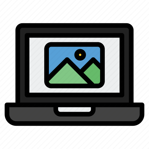 Photography, filled, laptop icon - Download on Iconfinder