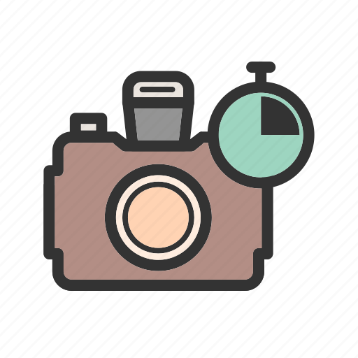 Camera, countdown, film, lens, lense, photographer, timer icon - Download on Iconfinder