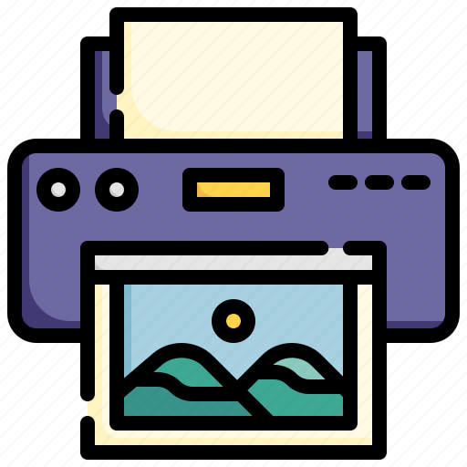 Printing, paper, ink, files, and, folders, technology icon - Download on Iconfinder