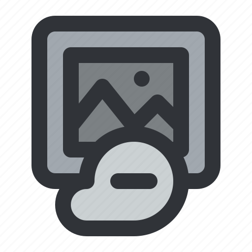 Cloud, image, photo, picture, remove, minus icon - Download on Iconfinder