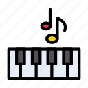 piano, tiles, music, instrument, media