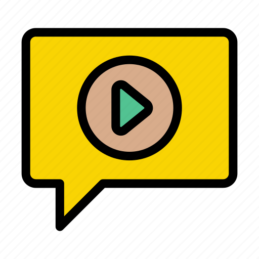Video, message, chat, media, mp4 icon - Download on Iconfinder