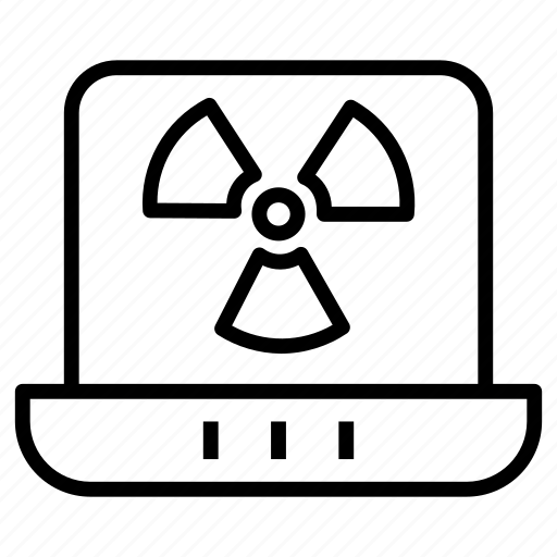 Laptop, portable, technology, radioactive, danger icon - Download on Iconfinder