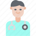 doctor, user, avatar, profession, and, job, healthcare, medical