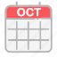 calendar, date, dates, month, numbers, october, ui 