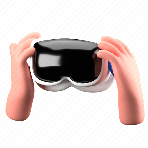 Vr, headset, glasses, goggles, virtual reality, device, gadget 3D illustration - Download on Iconfinder