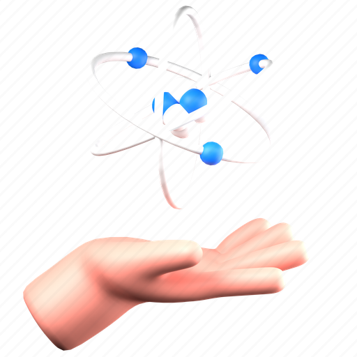 Atom, science, molecule, chemistry, physics, education, school 3D illustration - Download on Iconfinder