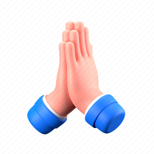 Namaste sign, namaste, meditation, pray, thank, hand gesture, hand 3D illustration - Download on Iconfinder