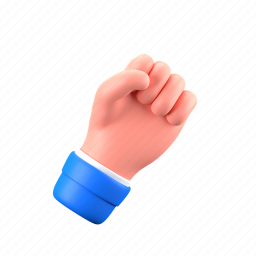 Raised fist, fist raised, protest, power, raised hand, hand gesture, hand 3D illustration - Download on Iconfinder