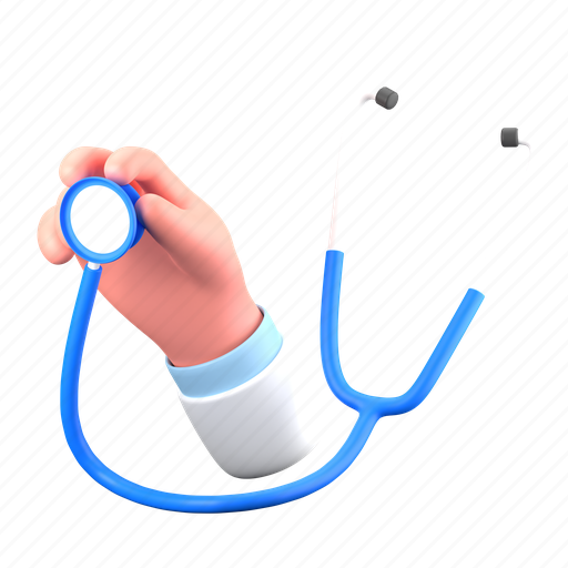 Stethoscope, doctor, check, physician, equipment, medical, healthcare 3D illustration - Download on Iconfinder
